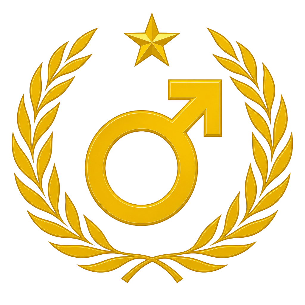 Golden male symbol emblem of the Union Of Mizojinist Republics